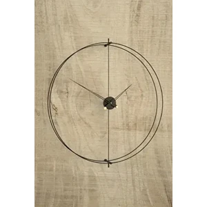 Timelock Saat 60 cm Siyah Modern Dekoratif Duvar Saati