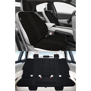 Toyota Auris Oto Koltuk Koruma Kılıfı Artemis Serisi 2013 Sonrası Siyah-Beyaz