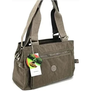 Kadın Vizon Çok Bölmeli Omuz ve Çapraz Çantası  (4A Boyutu Kitap Sığar Okul Için Uygundur)