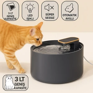 Otomatik Akıllı 3lt Kedi Su Pınarı Kedi Su Sepili Kabı Kedi ve Köpekler Için Su Pınarı
