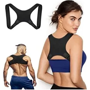 Unisex Siyah Dik Duruş Korsesi