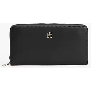 Kadın Ikonik Logolu Fermuarlı Cüzdan - Siyah