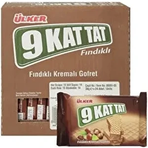 9 Kat Tat Fındıklı Gofret 39 G 24 Adet