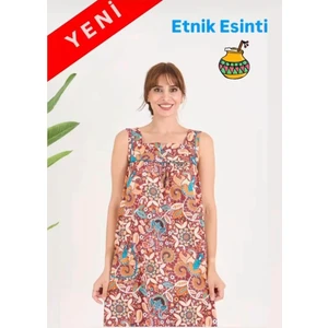 Pamuklu Kumaştan Geniş Kesim Yeni Desen Cepli Büyük Beden Ev Elbise