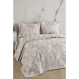 Arel Şönil Çift Kişilik Yatak Örtüsü Takımı (Bej)