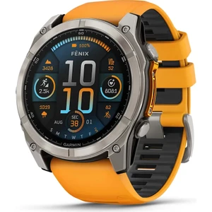 Fenix 8 – 51MM Amoled Sapphire Titanyum Turuncu/grafit Kayışlı