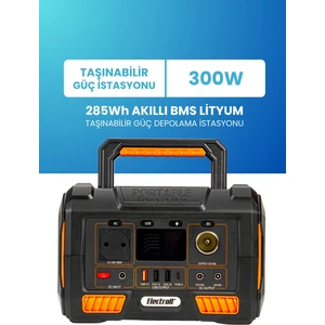 300w 285wh Akıllı Bms Lityum Taşınabilir Güç Depolama İstasyonu