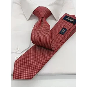 Somon Renkli Slim Kravat Dokuma Kumaşla Özel Günler İçin Tasarlandı