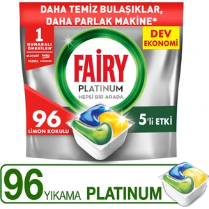 Platinum Bulaşık Makinesi Kapsülü 96 Yıkama Limon Kokulu