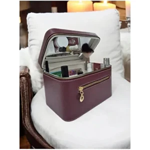 Aynalı Makyaj Seyehat Bakım Çantası