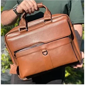 Hakiki Deri Evrak ve Laptop Çantası