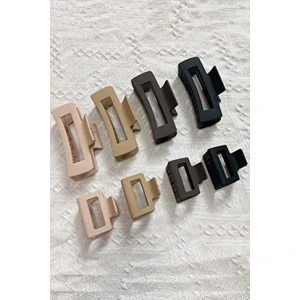 C&E Design Kadın Kahverengi 8'li Mandal Toka Seti Modern Tasarım ve Şık Özellikler