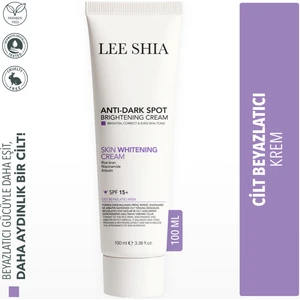 Lee Shia Cilt Beyazlatıcı Leke Kremi 100 ML - Koyu Lekeler ve Cilt Tonu Eşitsizliklerine Karşı (Rice Bran, Niacinamide, Arbutin, SPF15)