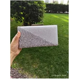 Yarım Taşlı Kutu Abiye Çanta