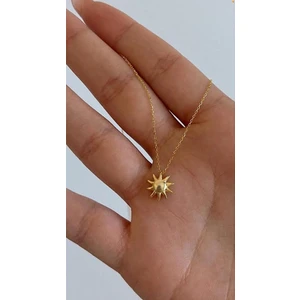 Güneş Kolye Minimal 925 Ayar