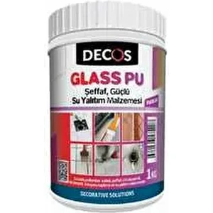 Glass Pu Şeffaf Güçlü Kokusuz Su Yalıtım Malzemesi 1 kg Hafif Yaya Trafiği İçin