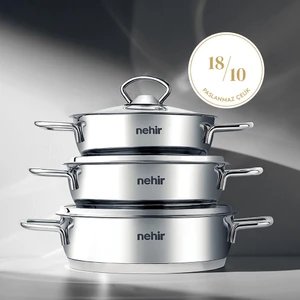 Silver Çelik 6 Parça Sahan Seti - Gri