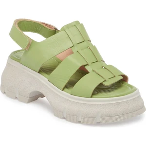 Yeşil Hakiki Deri Kadın Sandalet - K24Y1SN67154-G81