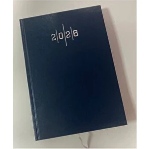 2026 Ajanda Ekonomik Cilt Bezli Günlük Ajanda 14X20 cm Lacivert Renk Gönderilecektir