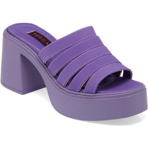 Mor Vegan-Tekstil Kadın Terlik - K24Y1TR67423-T3S