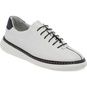 Beyaz Hakiki Deri Erkek Sneaker - E24I1AY56812-A26