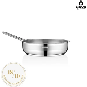 Saphire 24 cm Paslanmaz Çelik İndüksiyon Uyumlu Çelik Tava