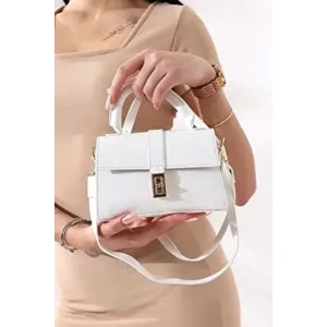 Nora Model Beyaz Kadın El ve Omuz Çantası