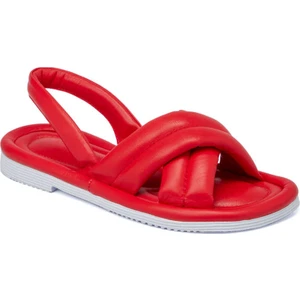 Kırmızı Hakiki Deri Kadın Sandalet - K24Y1SN67414-A30