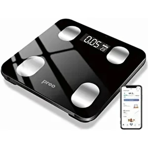 SC302 Dijital Yağ Ölçer Vücut Tartısı Cam Malzeme ile LCD Ekran Özellikli