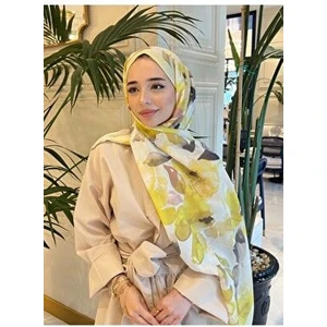 Mira İpek Retro Desenli Pamuk Şal Romantik Seri PS55