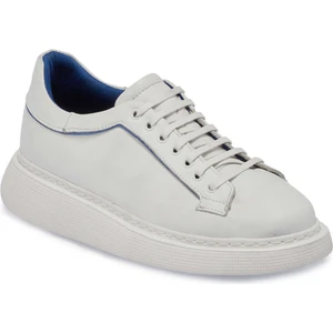 Beyaz Hakiki Deri Erkek Sneaker - E24I1AY56837-C73