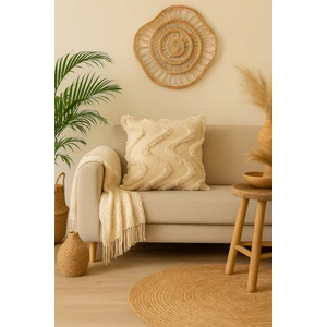 Uğur Home Tüylü ve Desenli Kırlent - 45 x 45  cm  Şık ve Konforlu Dekoratif Yastık