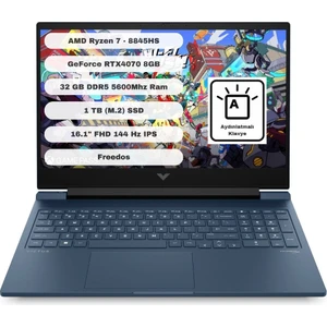Victus 16-S1003NT Amd Ryzen 7 8845HS 32GB 1TB SSD RTX4070 Freedos 16.1'' FHD A05N7EA