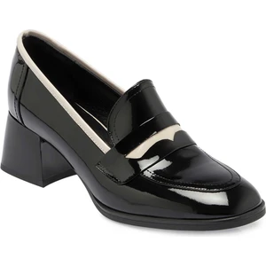 Siyah Hakiki Rugan Deri Kadın Topuklu Ayakkabı - K24S1AY67517-A07