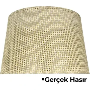 Hasır Krem Doğal Lambader Şapkası