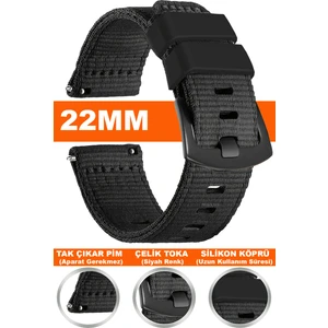 22mm Fossil-Welder-Wesse-Casio-Armani-Omega-Seiko-Tissot Saat Uyumlu Nato Kumaş Saat Kordonu Kayışı MR1