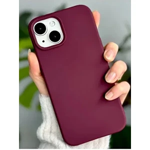 Iphone 13 - 14 - 15 Uyumlu Içi Kadife Leke Tutmaz Sıvı Silikon Lansman Kılıf