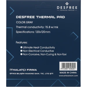 Termal Pad 15.8W,M-K 1 mm 120 mm x 120 mm