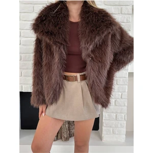 Kadın Premium Yakalı Ithal Suni Kürk