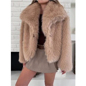 Kadın Premium Yakalı Ithal Suni Kürk