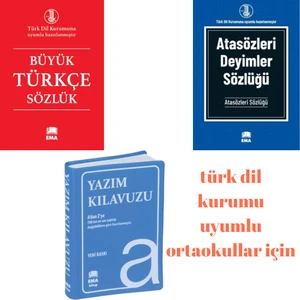 Orta Okullar Için / Türkçe Sözlük (544 Sayfa)- Atasözleri Deyimler SÖZLÜĞÜ(384 Sayfa) - Yazım Kılavuzu Sözlüğü (384 Sayfa)