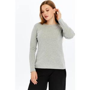 Kadın Uzun Kollu Bisiklet Yaka Tişört