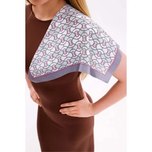 Gri Zarafet Model Fular Estascarf 48 x 48 cm