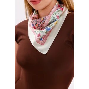 Krem Bahar Model Fular Estascarf 48 x 48 cm