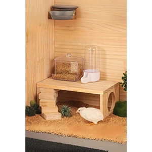 Ahşap Hamster Tırmanma Platformu - Merdivenli Kafes Aksesuarı