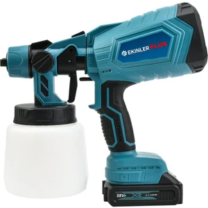 Yüksek Basınçlı Çift Akülü Sprey Boya Püskürtme Tabancası 58VF Mavi  EEA373