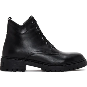 Kadın Siyah Fermuarlı Casual Deri Bot 25WFD410818