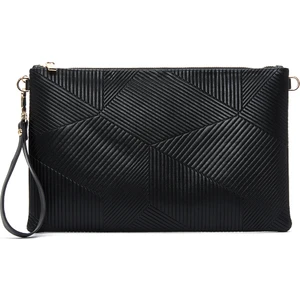 Kadın Siyah Zincir Askılı Desenli Portföy Çanta 25WBD220432