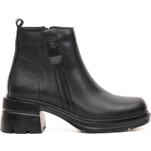 Kadın Kalın Topuklu Bot Hakiki Deri Kauçuk Kaymaz Taban