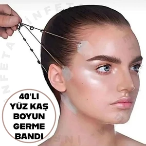 40 Adet Yüz-Kaş-Göz-Boyun Germe Bandı Ipli Vücut Gerdirme Bantları